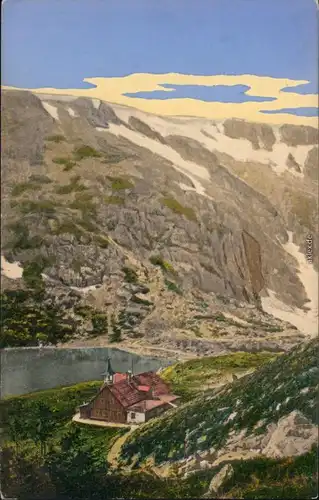 Brückenberg-Krummhübel Karpacz Górny Karpacz Kleier Teich mit Baude 1915 