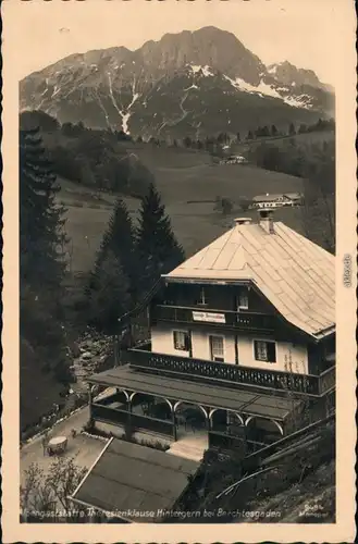 Ansichtskarte Hintergern Berchtesgaden Alpengaststätte Theresienklause 1932