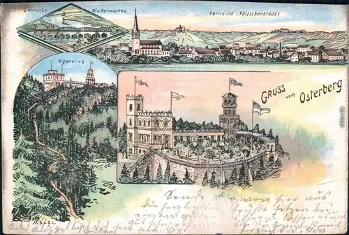 Ansichtskarte Cossebaude-Dresden Mehrbild: Osterberg - Kötzschenbroda 1902 