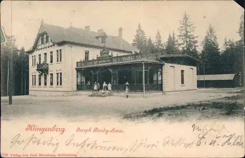 Ansichtskarte Klingenberg (Sachsen) Partie am Joseph Bondy Haus 1902 