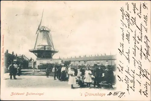 Den Haag / 's-Gravenhage Straße - Windmühle, Zuidwest Buitensingel 1899