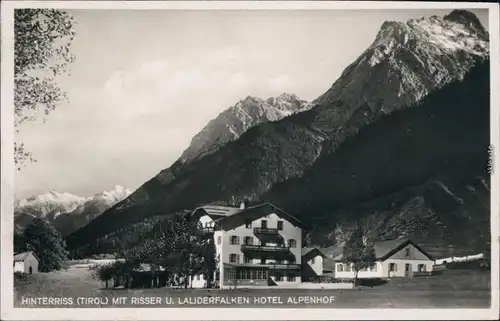 Ansichtskarte Hinterriß (Tirol) Mit Risser und Hotel Alpenhof 1931 