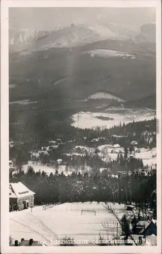 Ansichtskarte Schreiberhau Szklarska Poręba Stadt und Straßenpartie 1932 