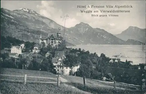 Ansichtskarte Weggis Hotel Villa Alpenblick 1913 