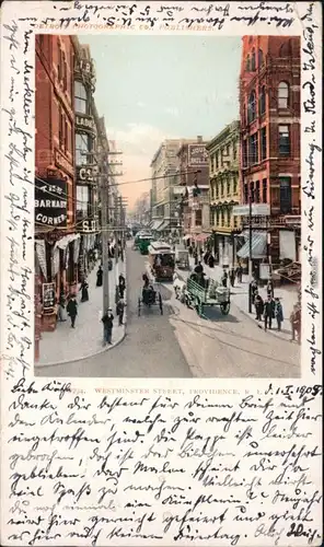 Ansichtskarte Providence (Rhode Island) Westminsterstreet 1905 