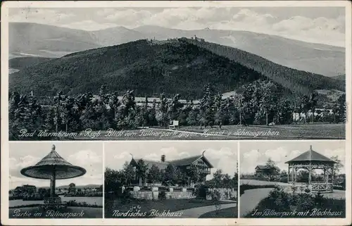 Bad Warmbrunn Hirschberg Jelenia Góra  Füllnerpark und Blockhaus 1932