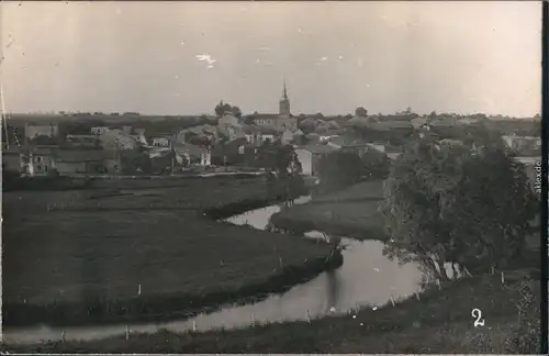 Louppy-sur-Loison Louppy-sur-Loison Panorama-Ansicht mit Bach WK1 P-Foto 
1918
