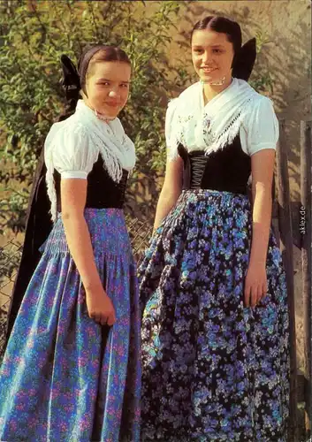 Ansichtskarte  Sorbische Trachten - katholische Tanztracht xxxxx 1982