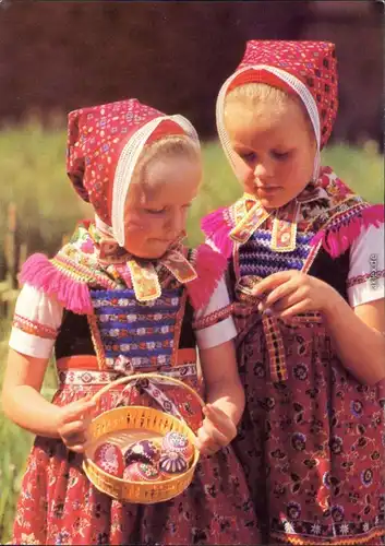 Ansichtskarte Schleife Sorbische Trachten - Kinder in Schleifer Tracht 1980
