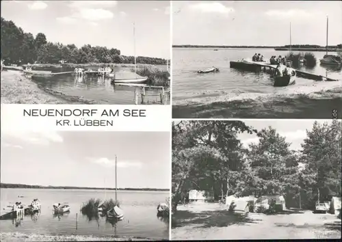 Neuendorf am See-Unterspreewald Bootssteg  Booten Uferbereich Campingplatz 1983