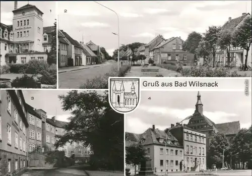 Bad Wilsnack Puschkin-Kurhaus, Ernst-Thälmann-Straße, Goethehaus, Rathaus 1987