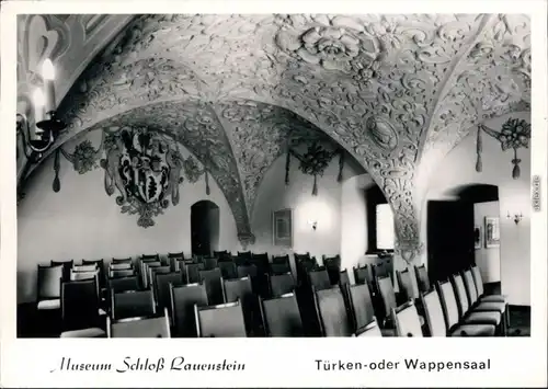 Lauenstein (Erzgebirge) Altenberg   Schloß  Wappensaal Stuckdecke  17. Jh. 1986