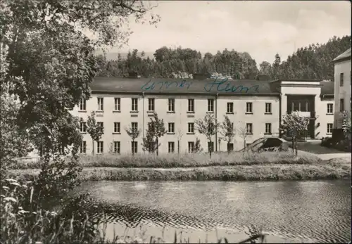 Weißbach-Amtsberg FDGB-Erholungsheim Albert Funk mit Teichanlage 1971