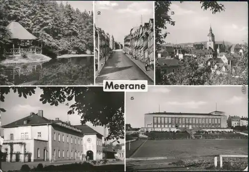 Meerane Stadtpark, Steile Wand (Bergstraße), Überblick, Bahnhof Sportplatz 1988