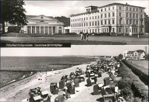 Heiligendamm-Bad Doberan Sanatorium für Werktätige mit  Strandkörben 1982