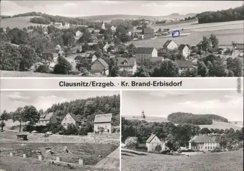 Clausnitz-Rechenberg-Bienenmühle Überblick, Freibad, Ortsmotiv 1984