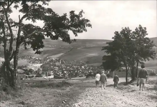 Ansichtskarte Oberwiesenthal Panorama-Ansicht vom Berg aus gesehen 1985