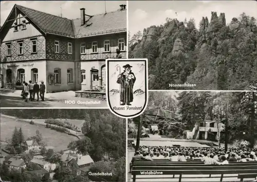 Jonsdorf HO-Gaststätte Gondelfahrt, Nonnenfelsen, Gondelfahrt, Waldbühne 1978