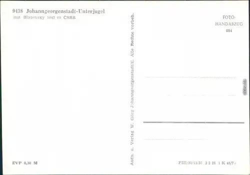 Ansichtskarte Johanngeorgenstadt Panorama-Ansicht 1957