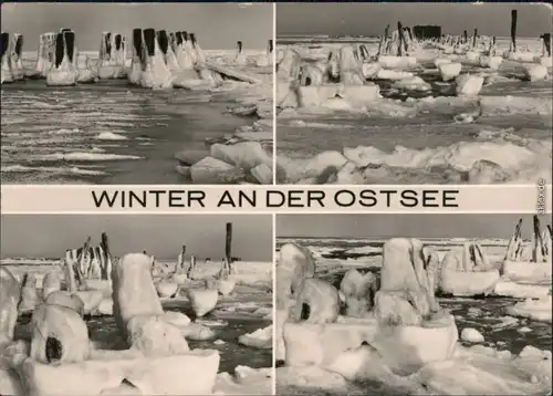 Winter an der Ostsee Foto Ansichtskarte g1975