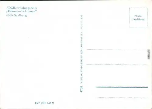 Saalburg-Ebersdorf (Saale) FDGB-Ferienheim "Hermann Schlimme" 1960