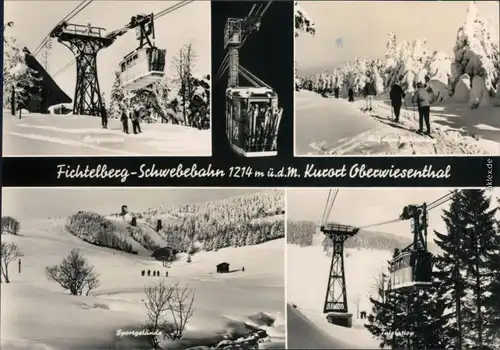 Ansichtskarte Oberwiesenthal Fichtelberg-Schwebebahn / Seilbahn 1967