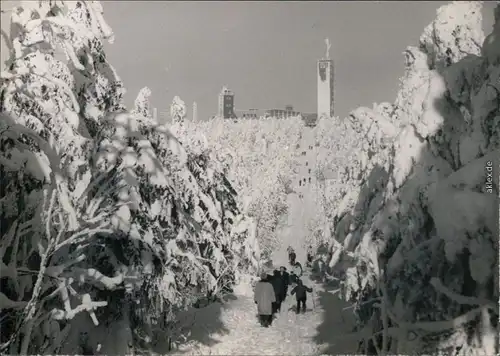 Ansichtskarte Oberwiesenthal Winterlandschaft 1960