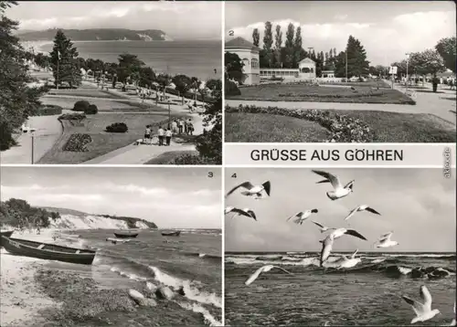 Ansichtskarte Göhren (Rügen) Strandpromenade, Strand, Möwen 1982