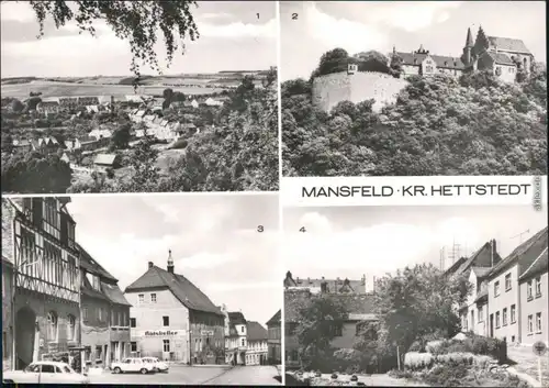 Mansfeld Panorama, Schloß, Rathaus und Ratskeller, Altstadt 1983