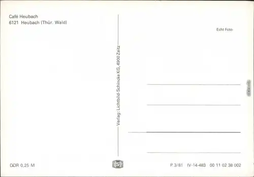 Heubach (Thür. Wald)-Masserberg Café Heubach - Außenansicht 1981