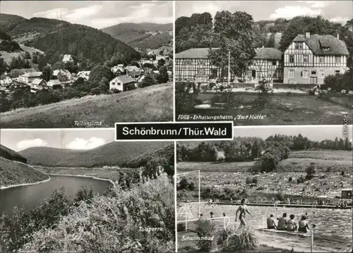 Schönbrunn-Schleusegrund  FDGB-Erholungsheim  Hütte, Talsperre, Schwimmbad 1982