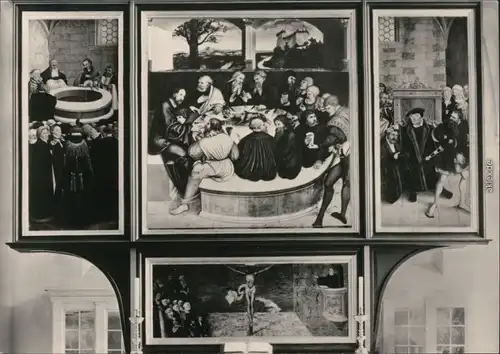 Ansichtskarte Lutherstadt Wittenberg Stadtkirche - Cranachaltar 1968