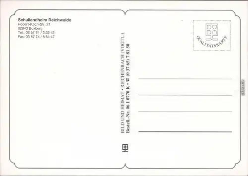 Ansichtskarte Reichwalde-Boxberg (Oberlausitz) Schullandheim Reichwalde 1995