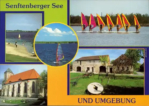 Senftenberg (Niederlausitz) Senftenberger See Surfer, Pfarrkirche, Museum 1995