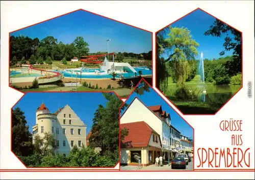 Spremberg Grodk Schwimmbad Badeanstalt, Schwanenteich, Schloß, Lange Straße 1995