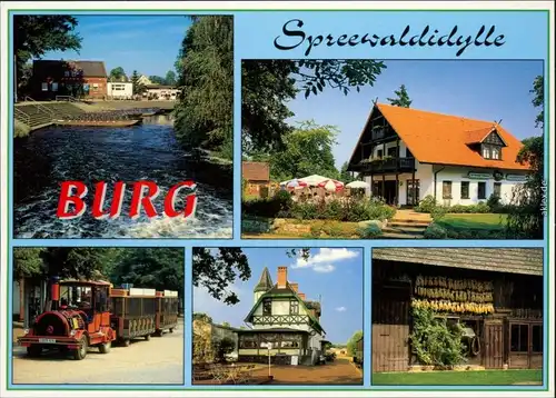 Burg (Spreewald) Hafen, Bahnhof, Landgasthof Ochseneck, Spreewaldidylle 1995