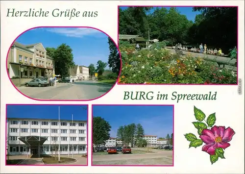 Burg (Spreewald)  Hauptstraße, Spreewaldhafen Waldschlößchen, Rehe-Zentrum 1995