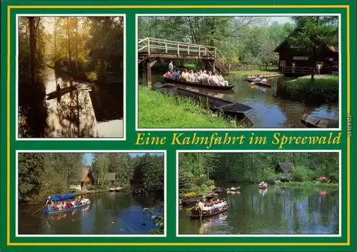 Lübben (Spreewald) Lubin (Błota) Spreewaldkähne, Brücke, Kanal 1995