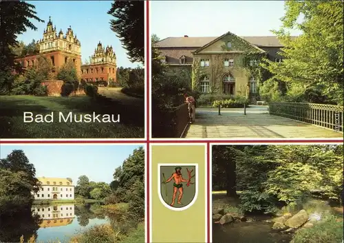 Bad Muskau Mužakow Altes Schloß, Moorbad, Neues Schloss, Landschaftspark 1989