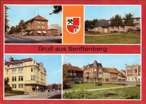 Senftenberg (Niederlausitz)  Bahnhofstraße, Gaststätte, Kaufhaus Magnet,  986