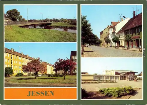 Jessen Elsterbrücke, Heinrich-Rau-Straße, Ernst-Thäl.-Straße, Kulturhaus 1984