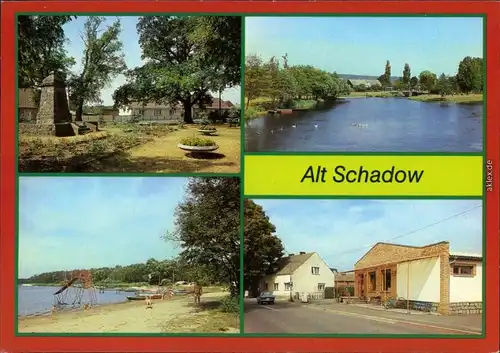 Alt Schadow-Märkische Heide  Dorfplatz, Campingplatz, Konsum-Kaufhalle 1984