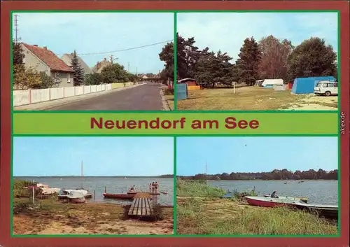 Neuendorf am See-Unterspreewald Dorfstraße, Campingplatz, Neuendorfer See 1984