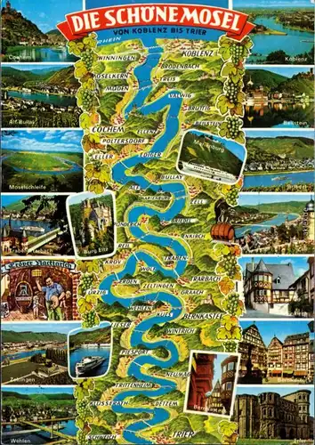 Ansichtskarte Koblenz Von Koblenz bis Trier - Die schöne Mosel 1979