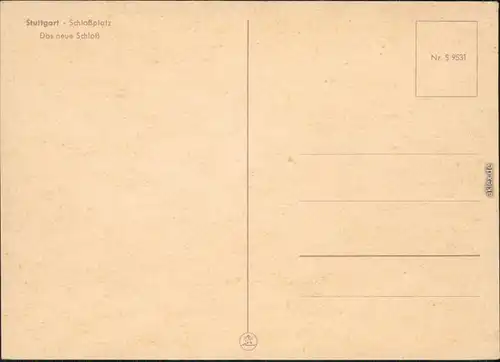 Ansichtskarte Stuttgart Schloßplatz - Das neue Schloß 1978