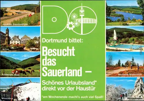 Brilon (Sauerland) Das sauerland:  Schwimmbad, Markt, Skigebiet, Hochheide 1970