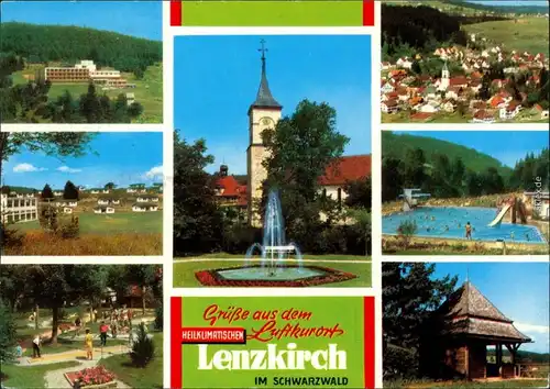 Lenzkirch  Springbrunnen, Luftbild, Freibad, Minigolfanlage uvm. 1972