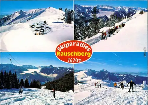 Ruhpolding Winterliche Szenen auf dem Rauschberg - Skifahrer 1997