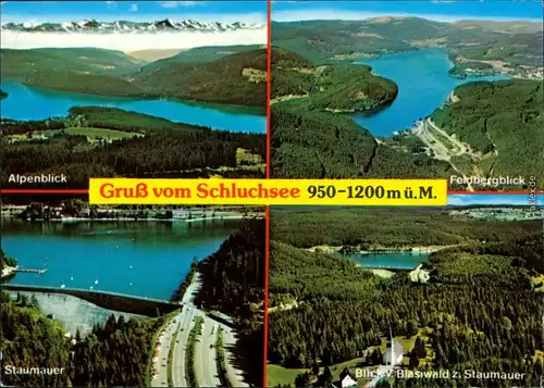 Schluchsee Alpenblick, Feldbergblick, Staumauer,  Staumauer 1983