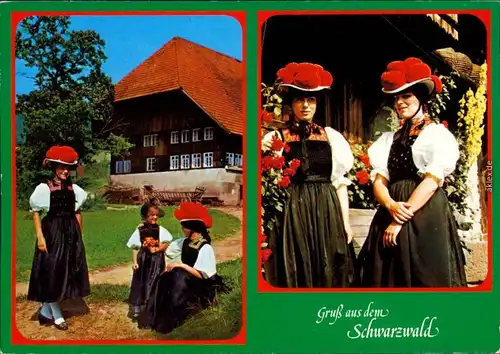 Ansichtskarte  Schwarzwald Trachten 1990